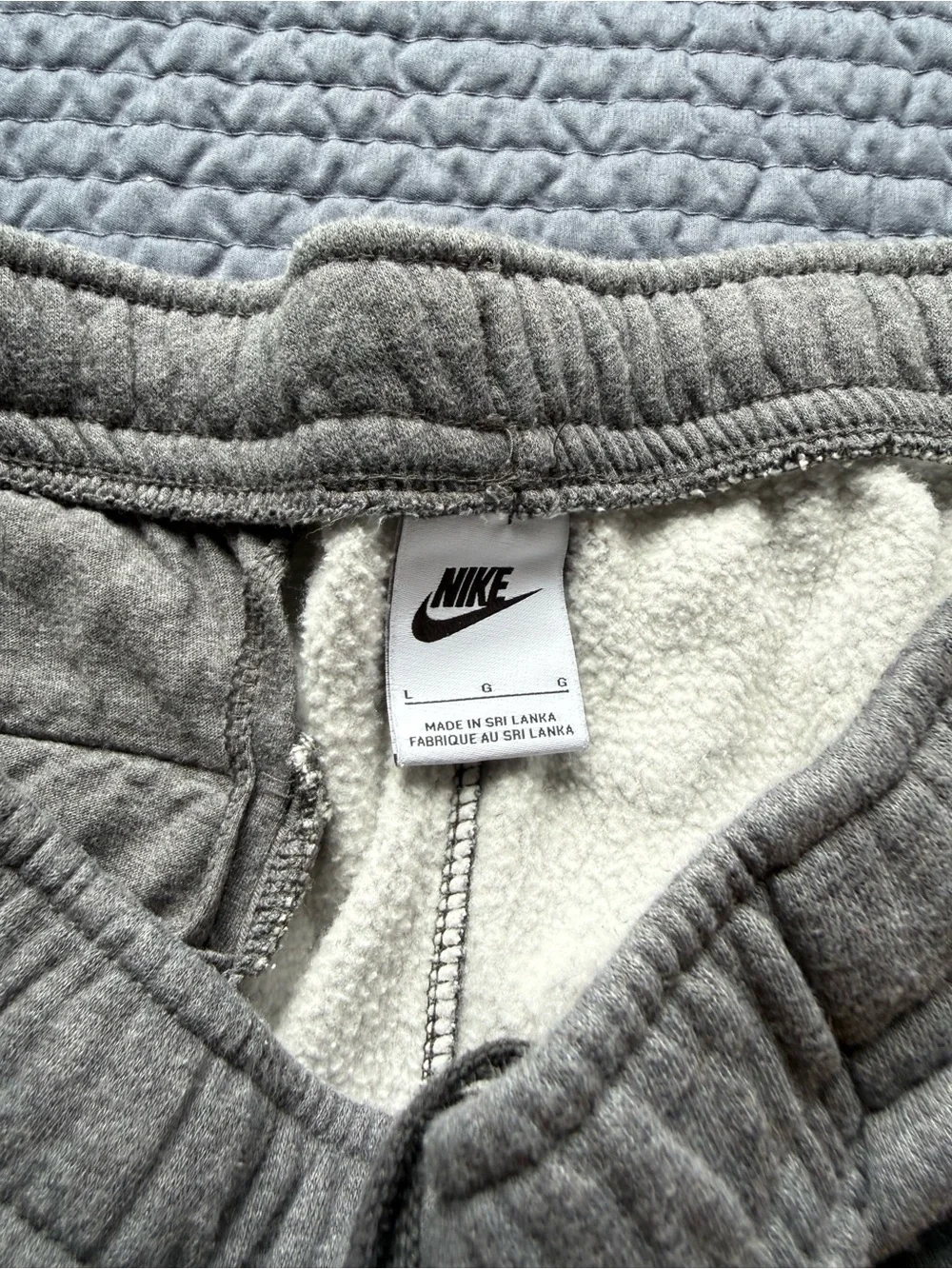 Nike Kids Light Gray Fleece Joggers